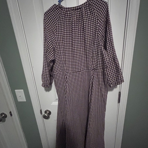 DÔEN Madelaine Plaid Button Up Fitted Dress XXL Good Condition - Picture 5 of 5